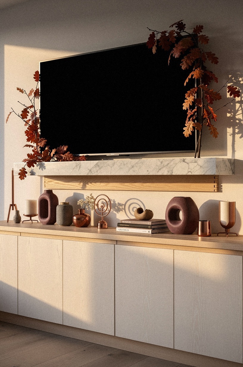 Soften the screen with trailing oak branches