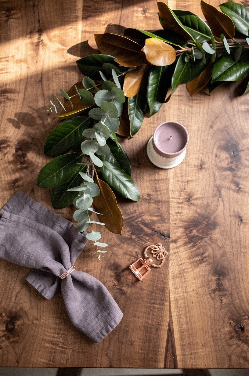 Layer fresh eucalyptus through the center swag