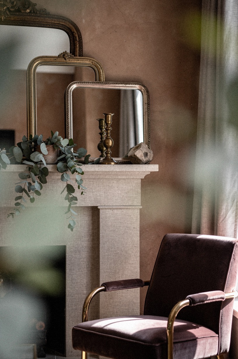 Soften mirror edges with trailing eucalyptus (The Loose-Edge Rule)