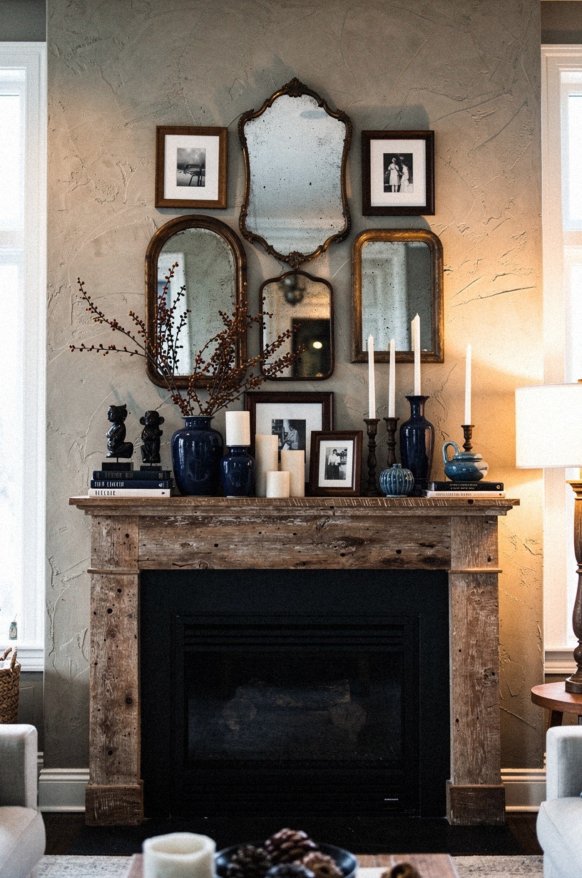 Cluster antique mirrors for collected fall depth (The Collected-Not-Matched Formula)