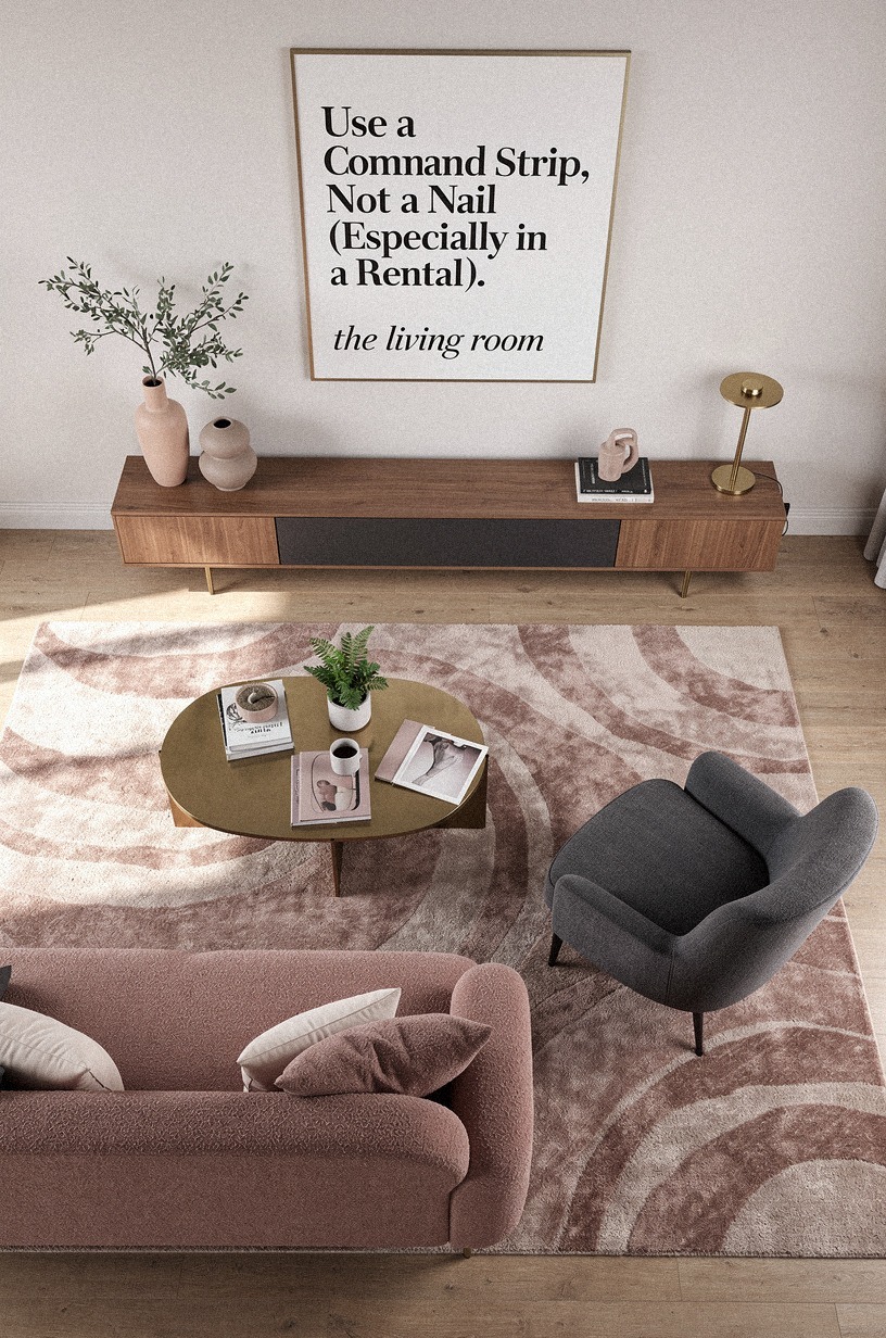 Use a Command Strip, Not a Nail (Especially in a Rental)