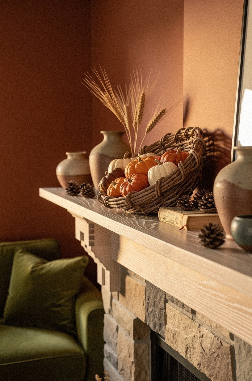 17 Harvest & Thanksgiving Mantel Ideas That Make Guests Stay Late