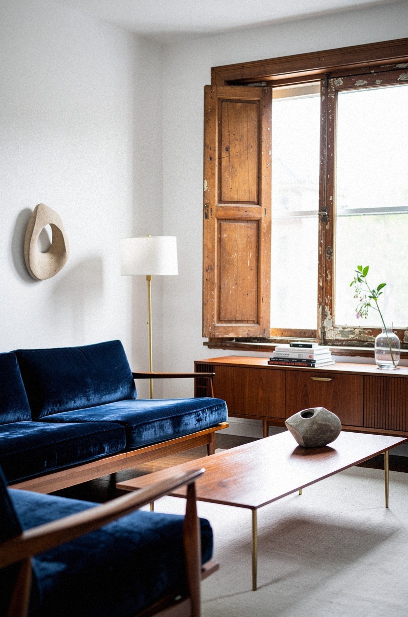 Use a vintage window frame as the hero instead of a mirror