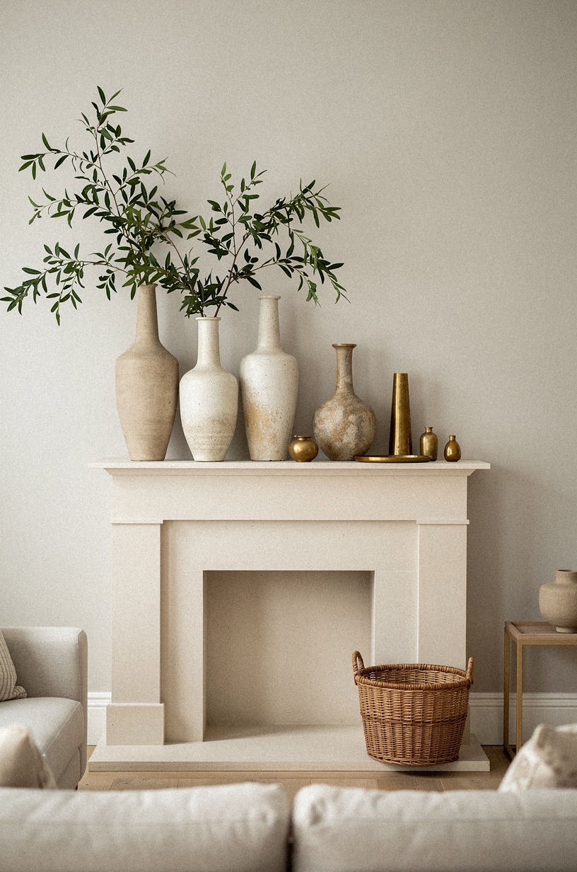 Build height with tall ceramic vases