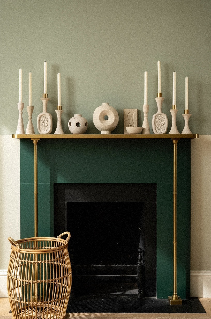 Group taper candles in uneven clusters