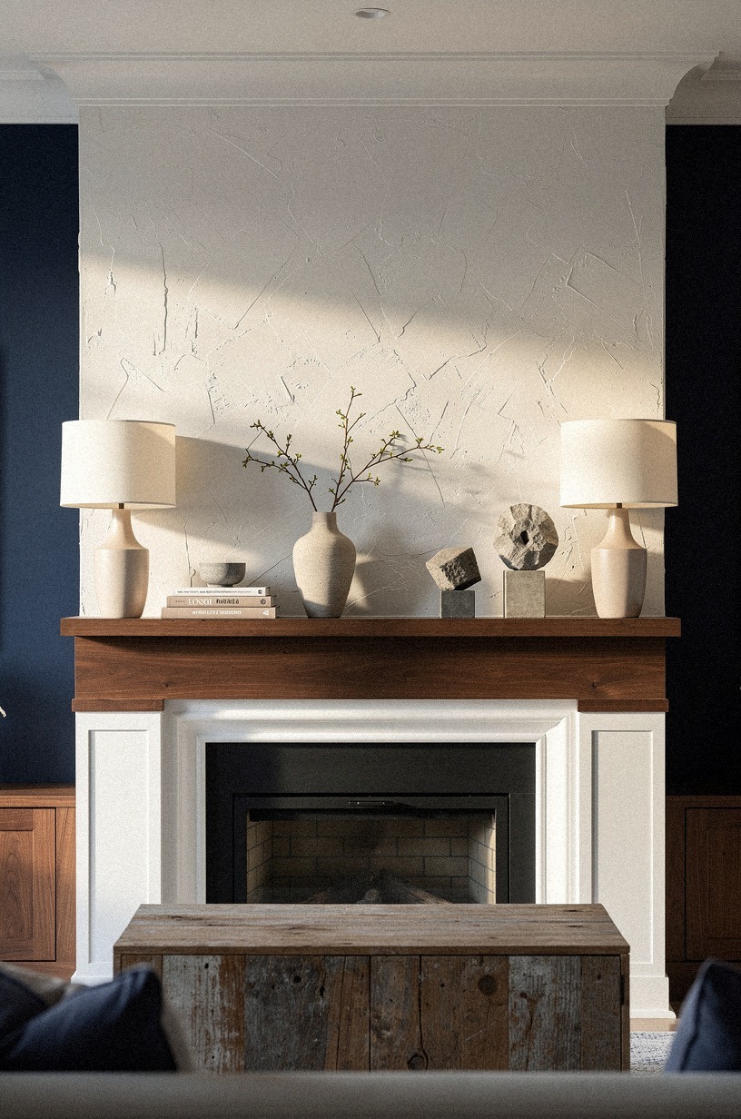 Should you put matching lamps at both mantel ends?