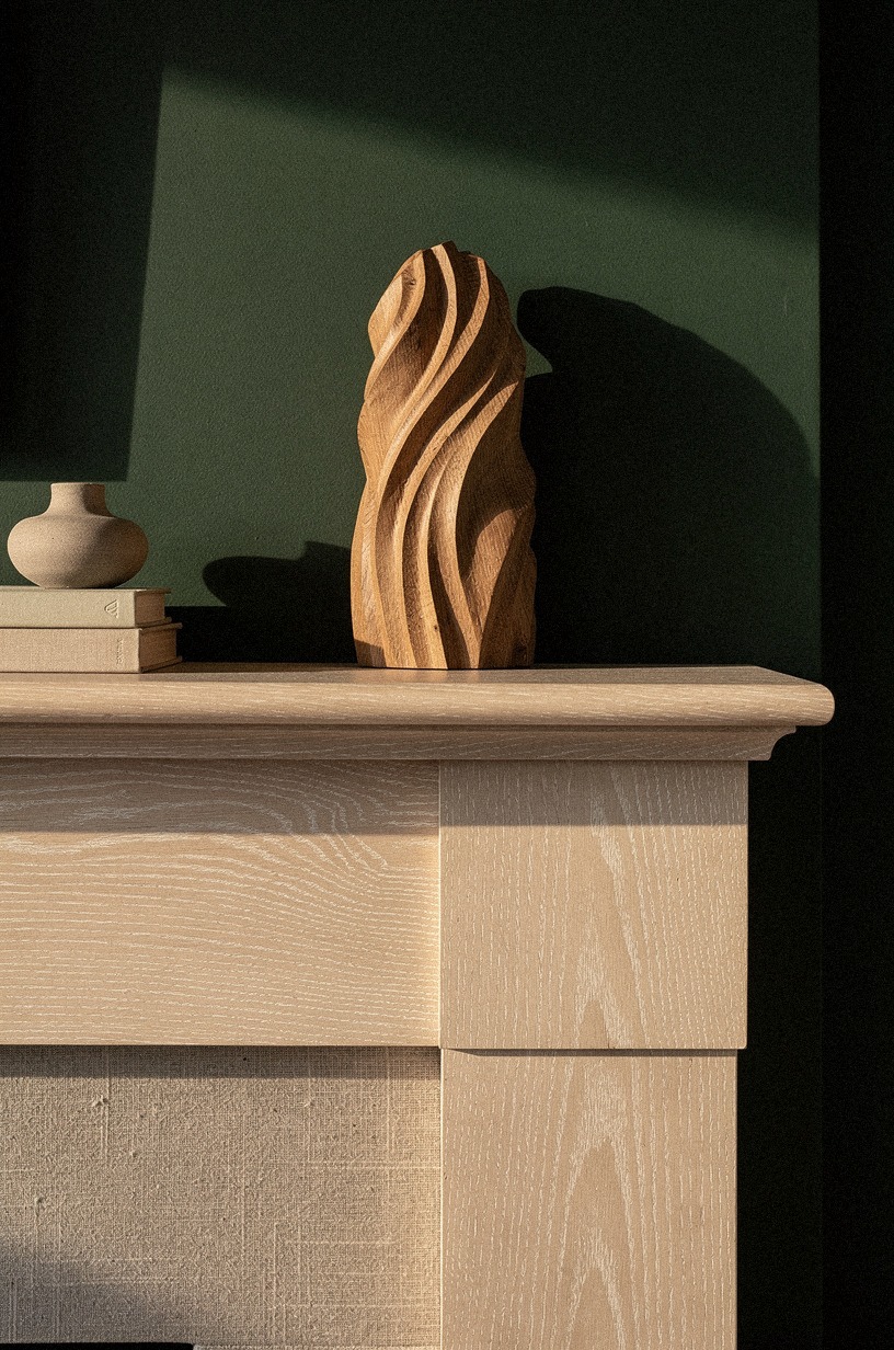 Create breathing room around one carved wood piece (The One-Object Rule)