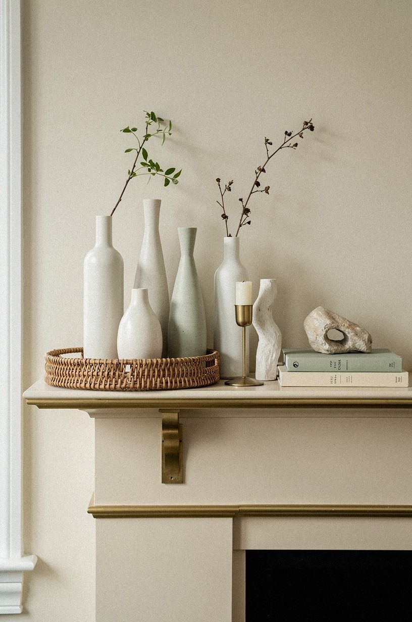 Build height with narrow ceramic vases instead of bulky ones