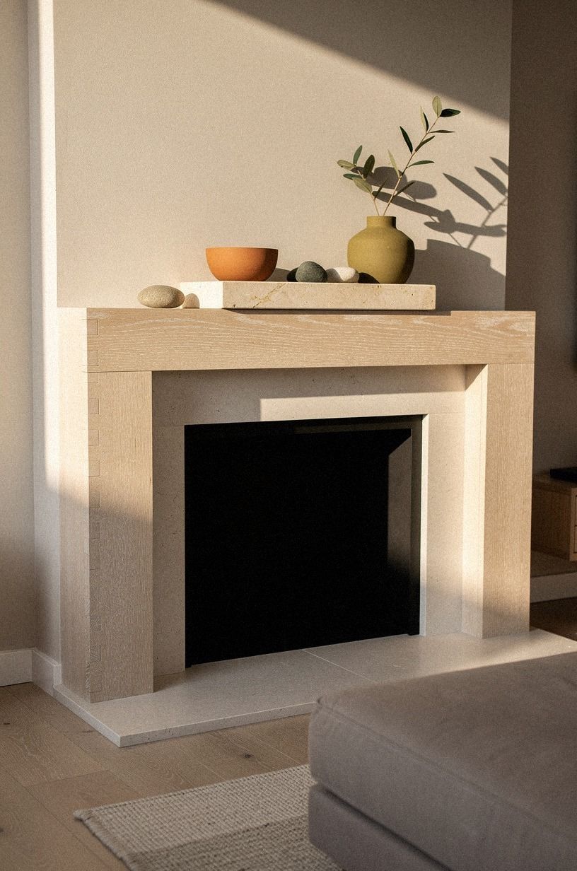 I Tried Modern Mantel Decor Ideas, My Minimal Fireplace Finally Feels Clean