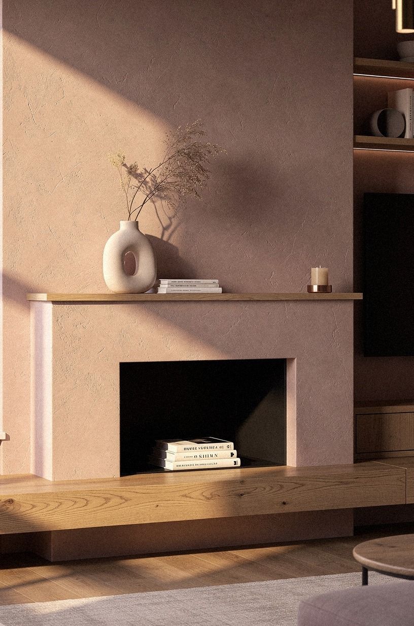 Stack ivory books under a sculptural vase