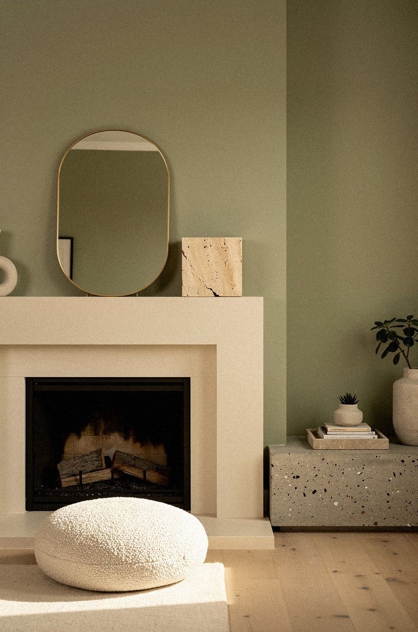 Tuck a travertine cube beside the mirror