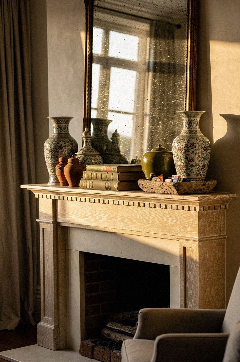 Timeless Vintage Mantel Decor Ideas for a Collected, Old-Money Look