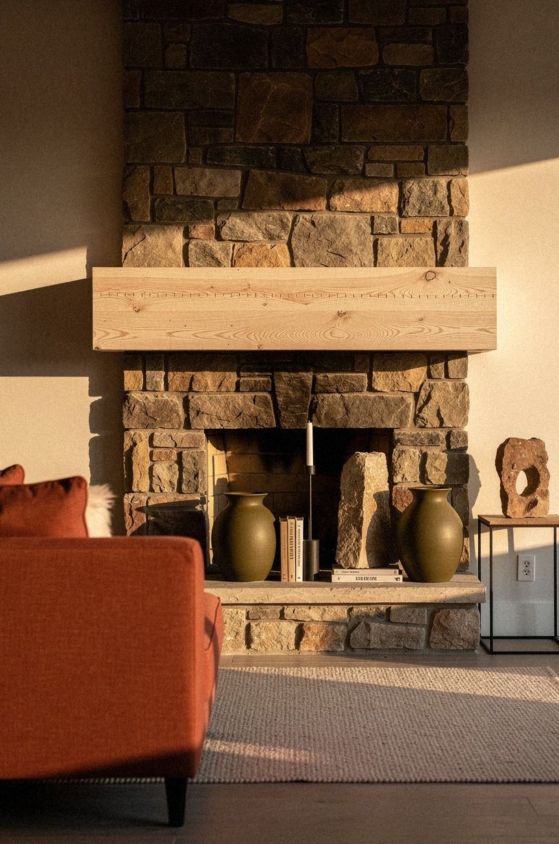 Cozy Wood Mantel Ideas for Natural, Grounding Warmth Without Clutter