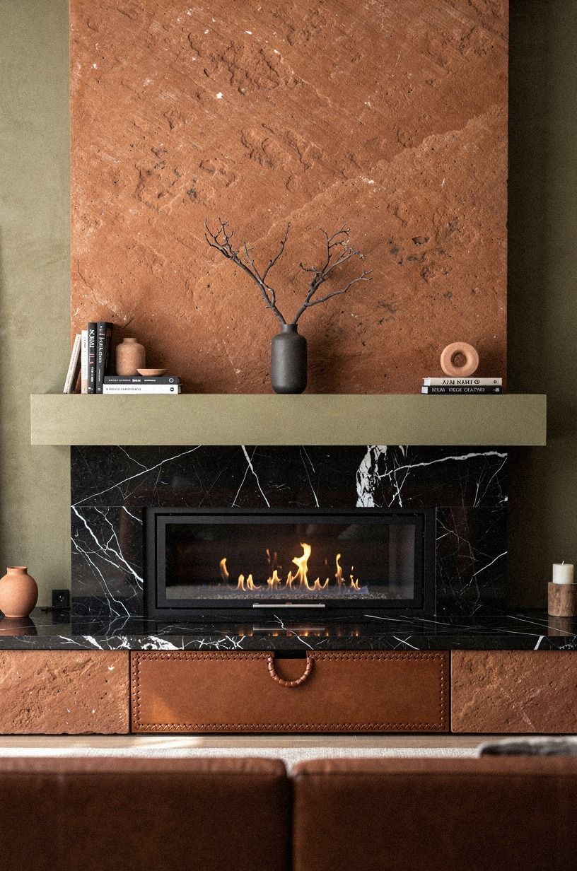 Balance the ledge with one branch vase