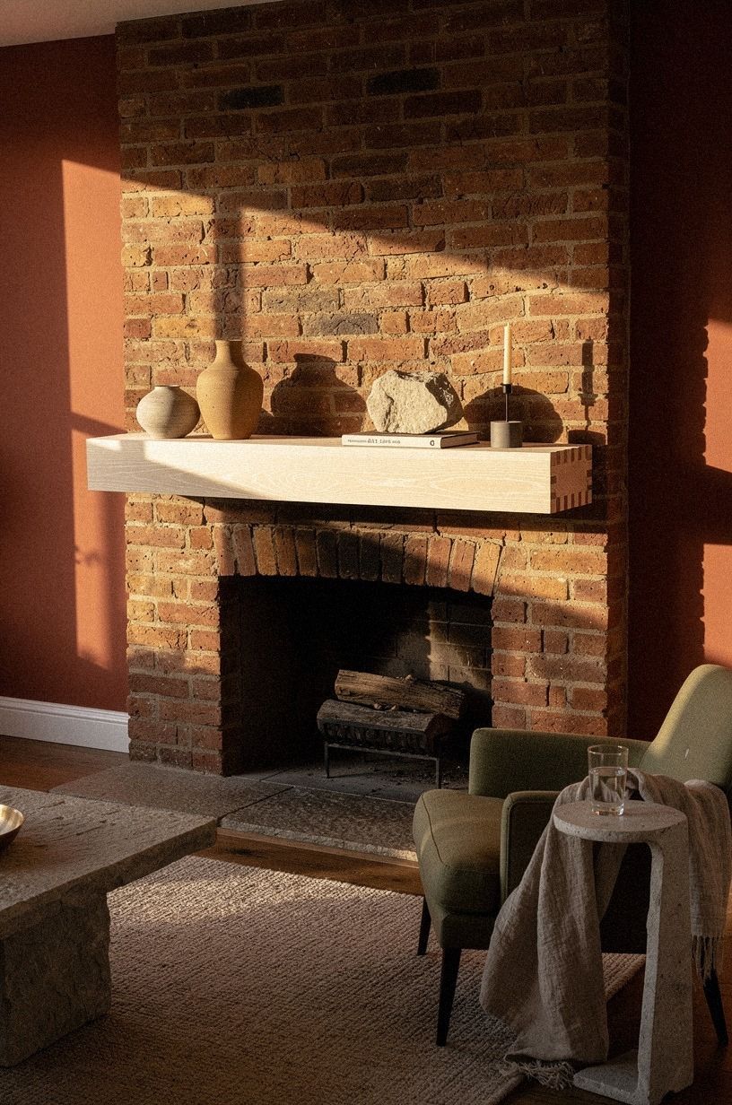 11 Brick Fireplace Mantel Ideas That Make Brick Feel Intentional