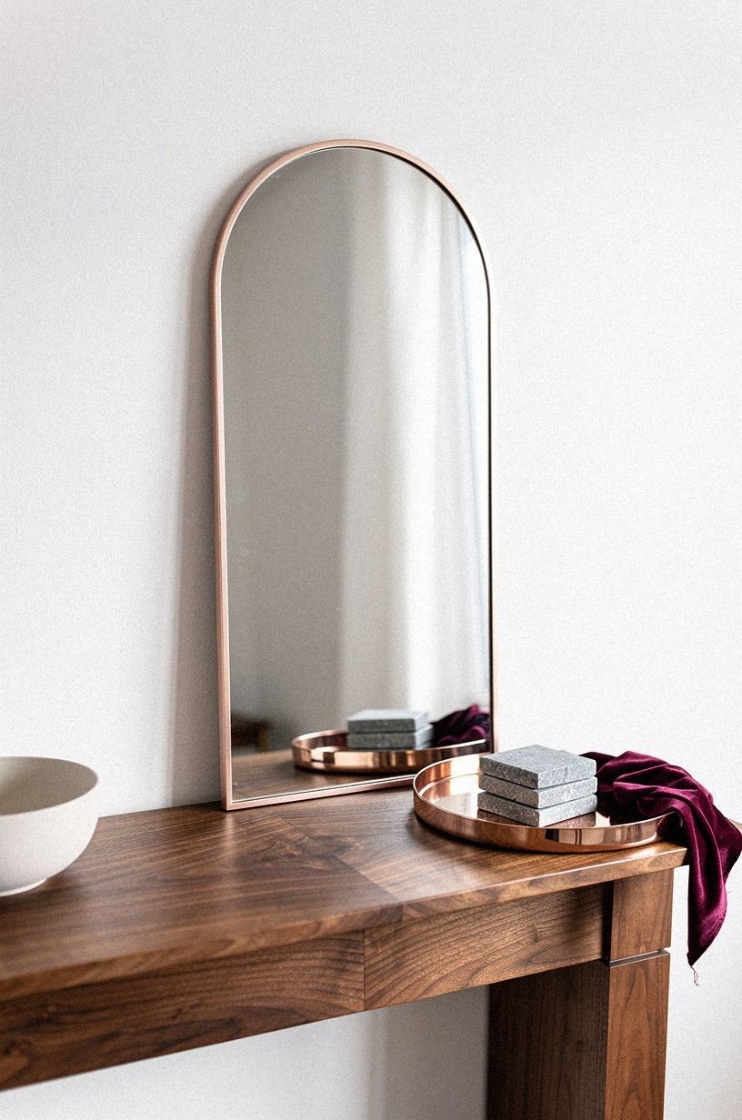 I chose one arched mirror as anchor