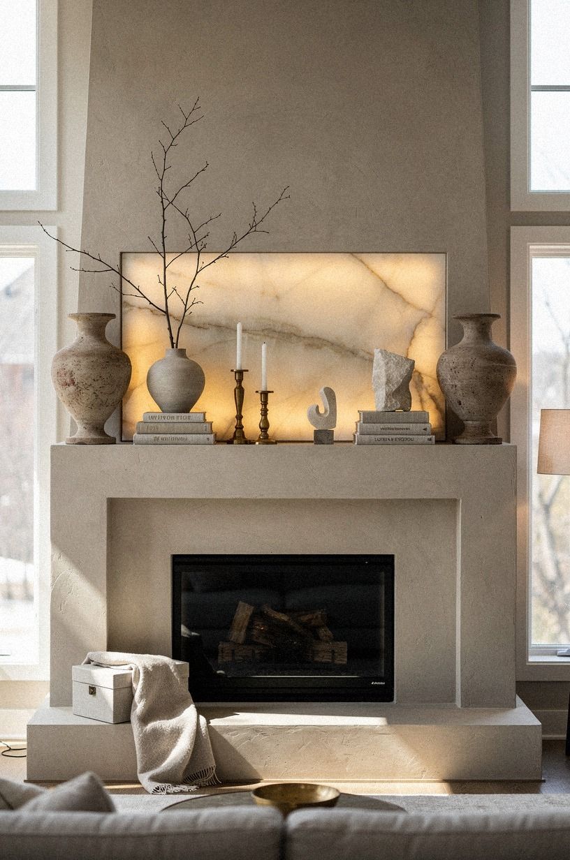 Anchor both ends with oversized urns