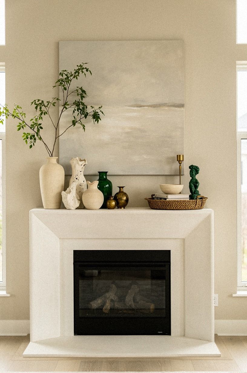 Center one extra-wide landscape canvas