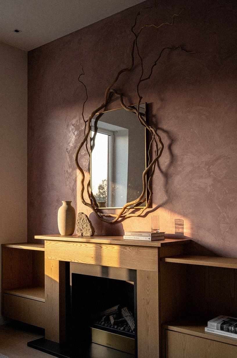 Frame the mirror with sculptural branches: The Branch Silhouette Test