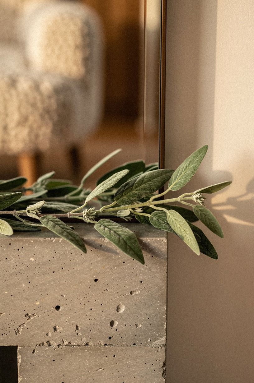 Soften the reflection with trailing greenery: What if the glass feels too hard?