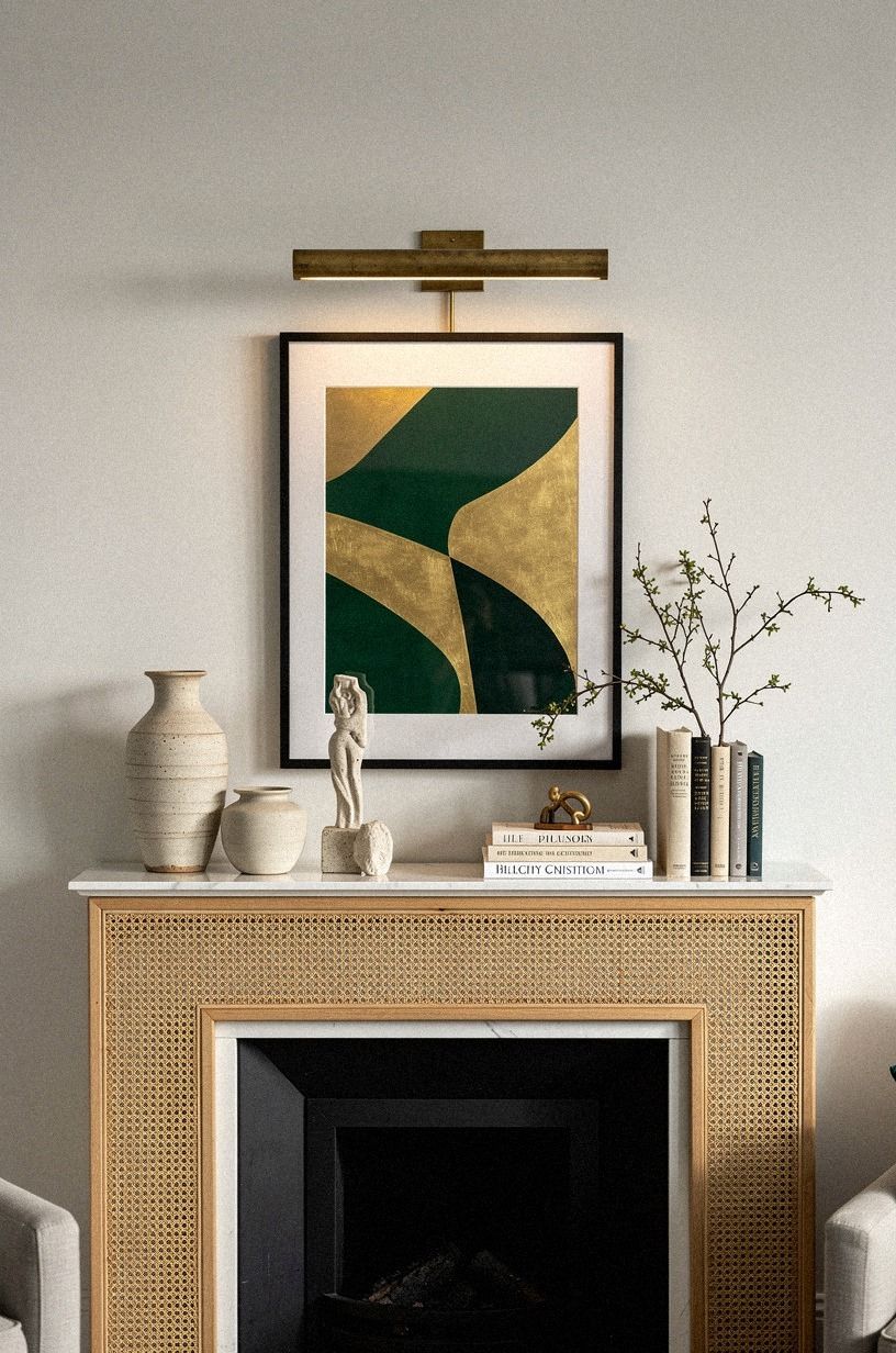 Add slim picture lights above the frame
