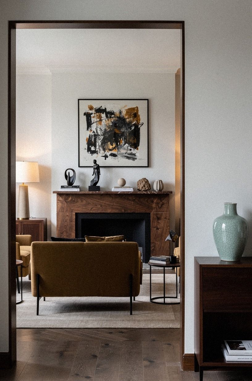 Finish with warm lamps across the room