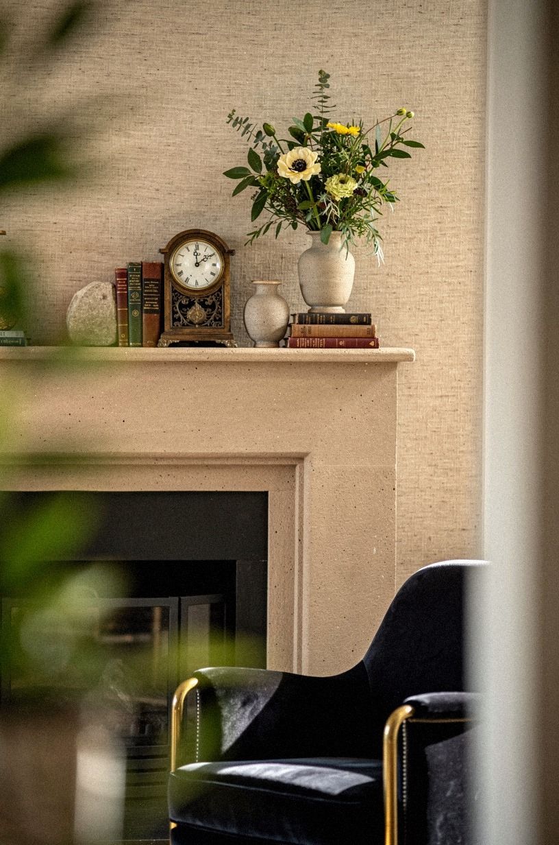 Finish with one sculptural floral centerpiece