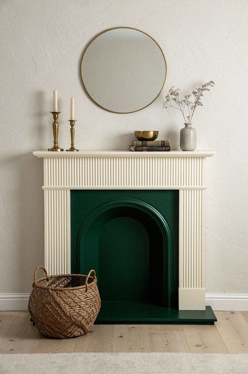 Wrap the mantel in fluted trim