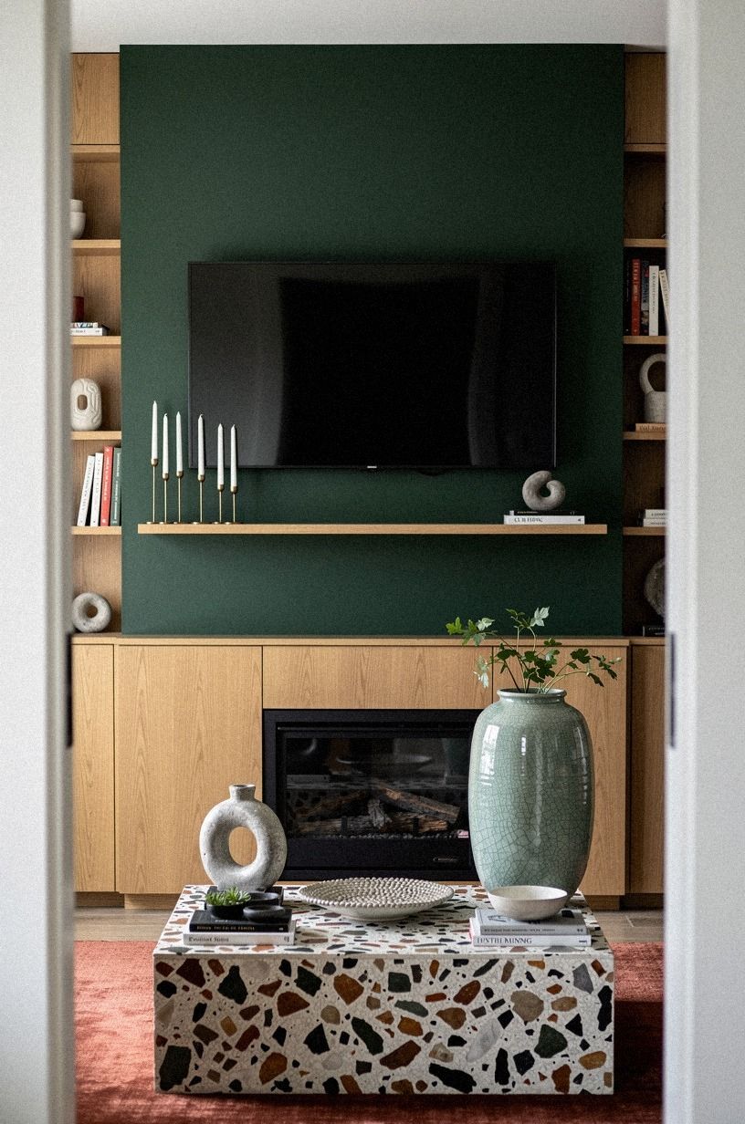 Add slim candlesticks near one corner