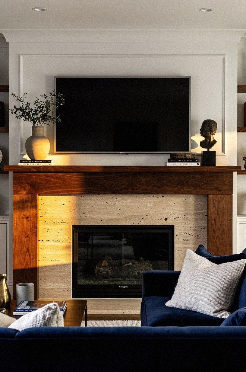 Match the TV frame to the mantel