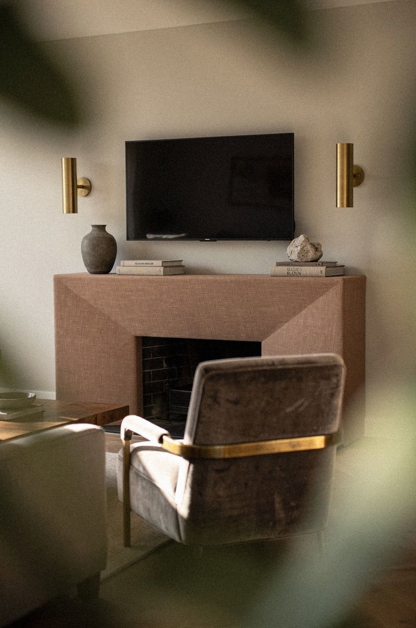 Flank the surround with picture lights