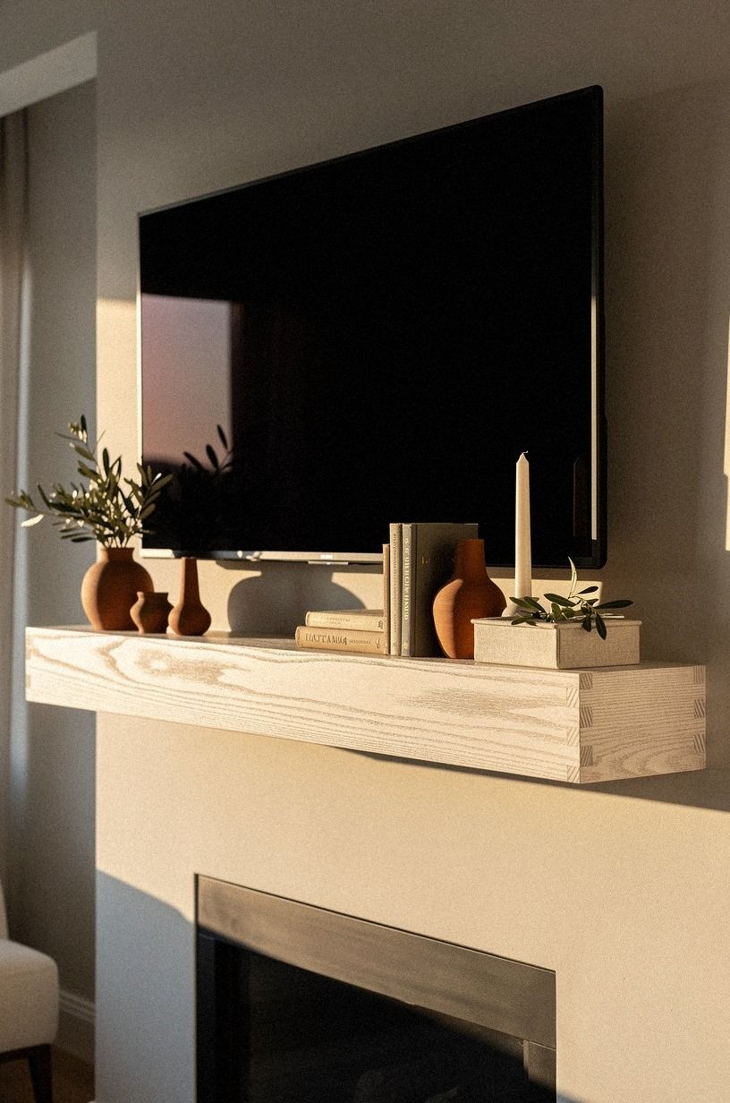 Mount a shallow ledge tray for tiny accents