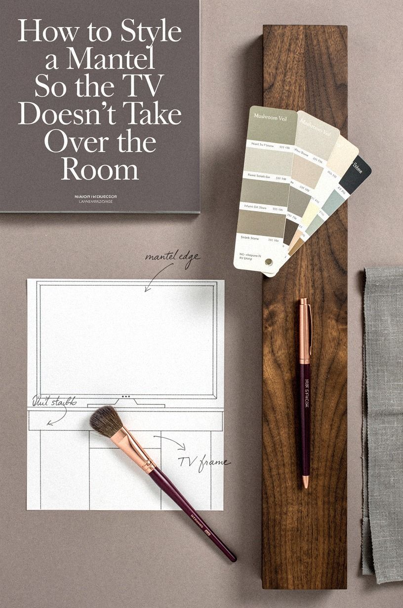 Paint the TV wall a soft mushroom tone