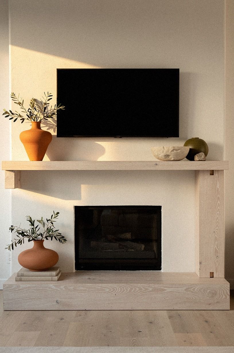 Clear the mantel until the TV could breathe