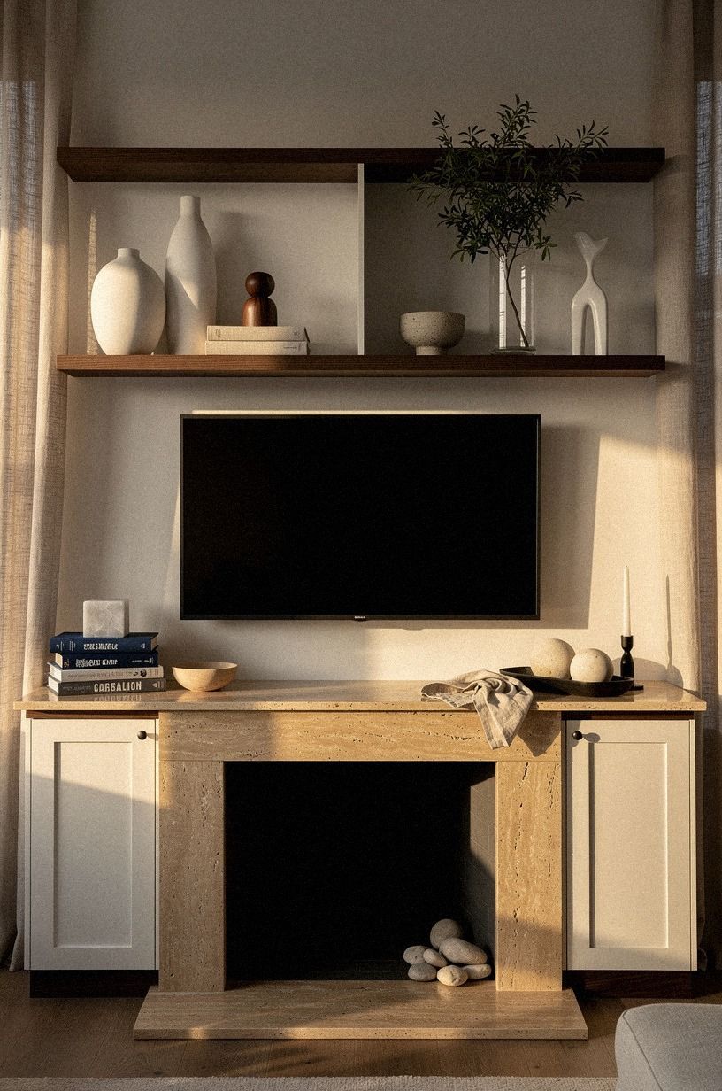 Should you leave one open shelf above each cabinet?