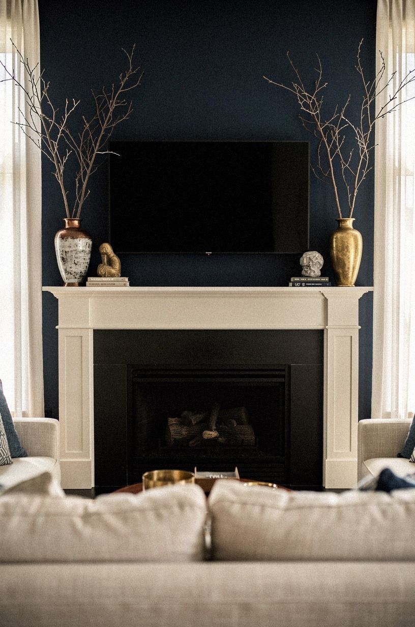 Add tall branches beside the black screen