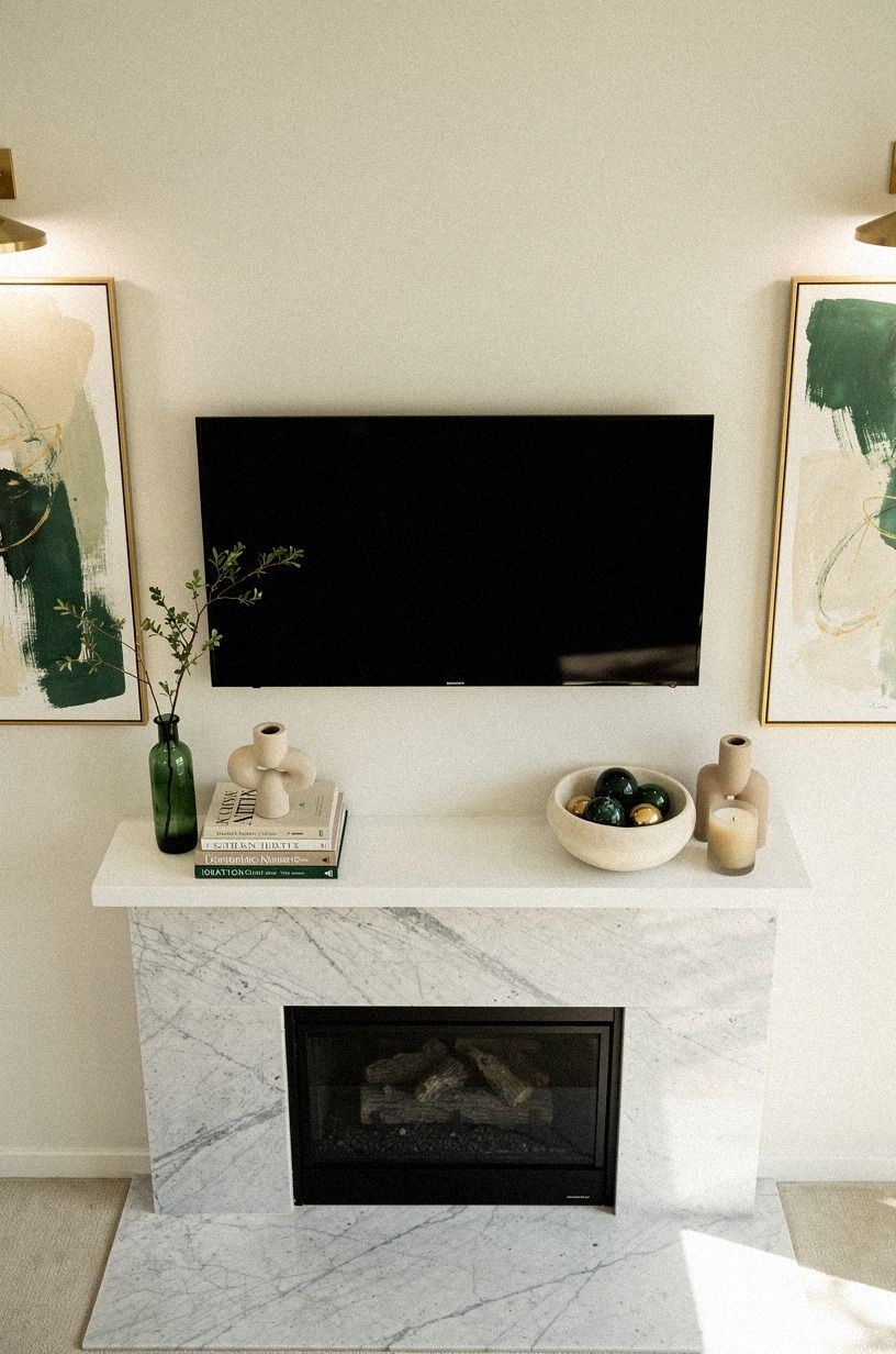 Use picture lights over the side art