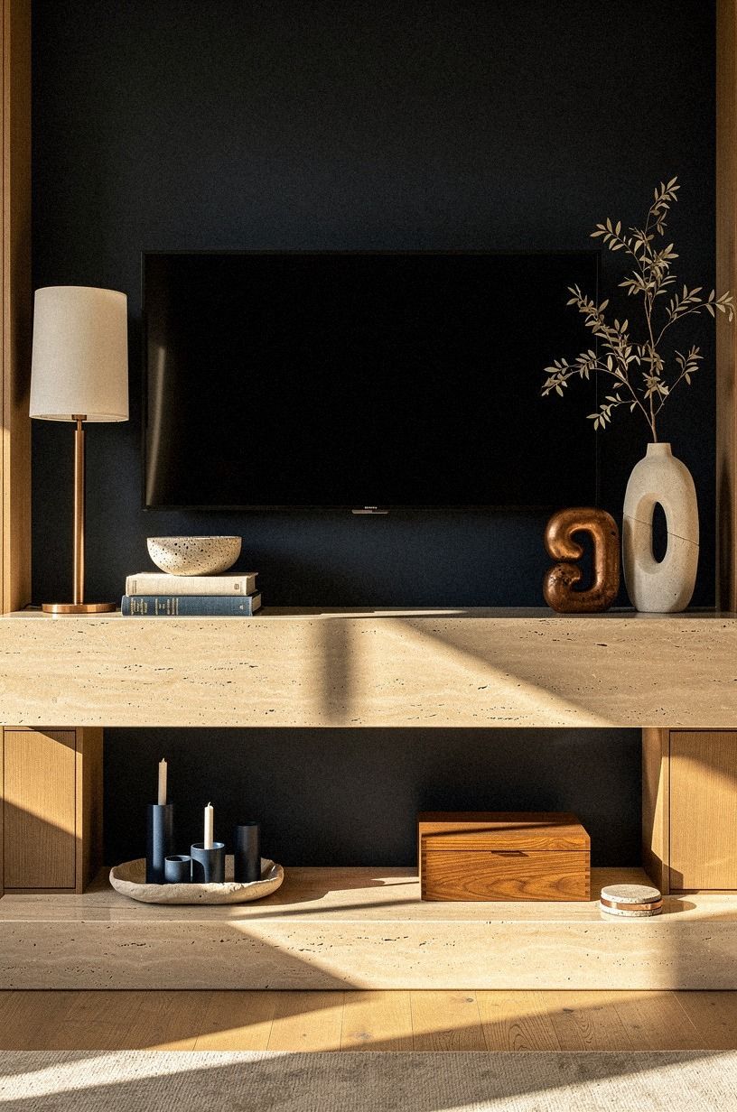 Finish with cordless lamps beside the surround