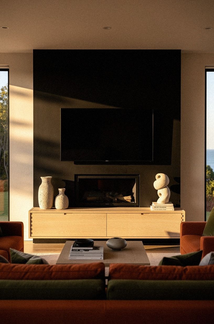 Paint the mantel wall in true matte black