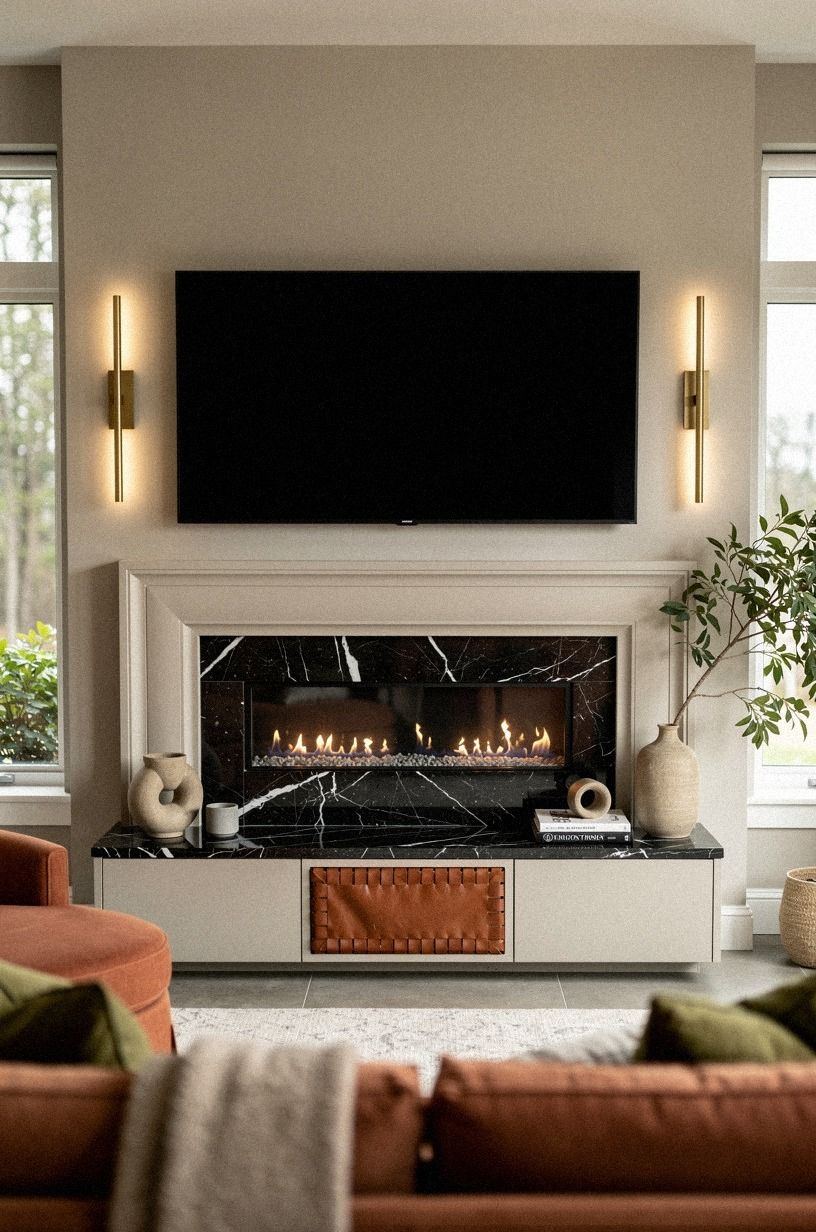 Sconces vs picture lights: what flanks a TV best?