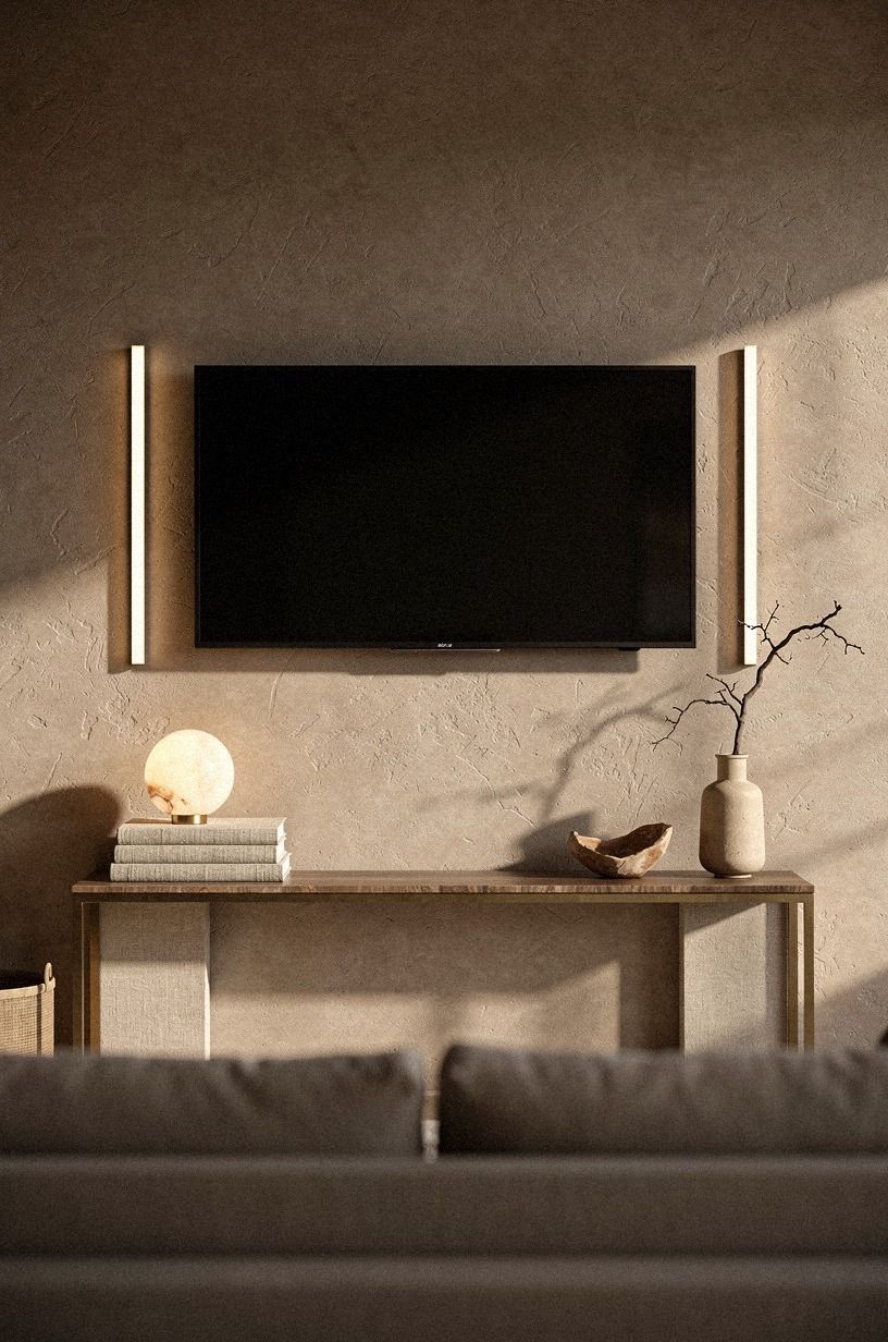 Frame the screen with vertical picture lights