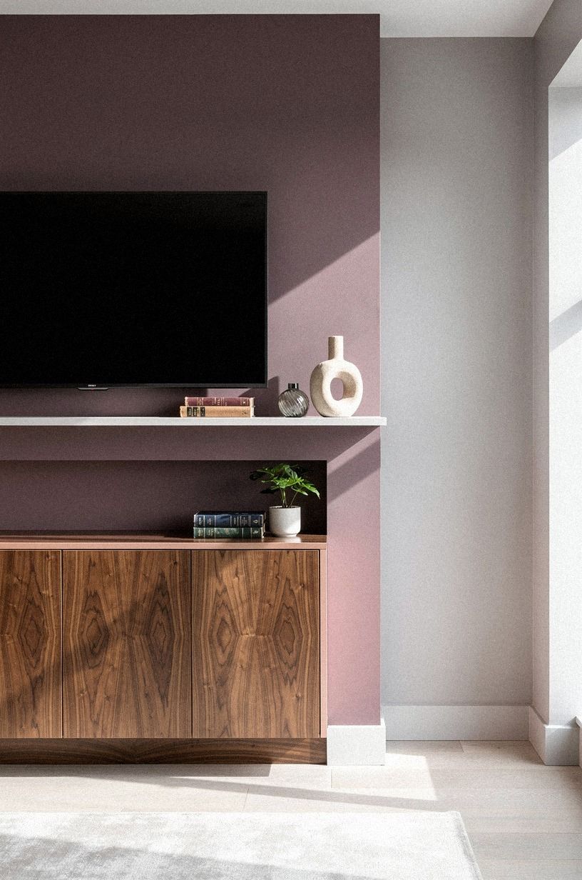 Anchor the wall with a painted faux chimney breast