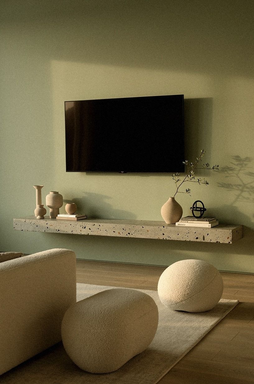 Ground the mantel with a narrow console table