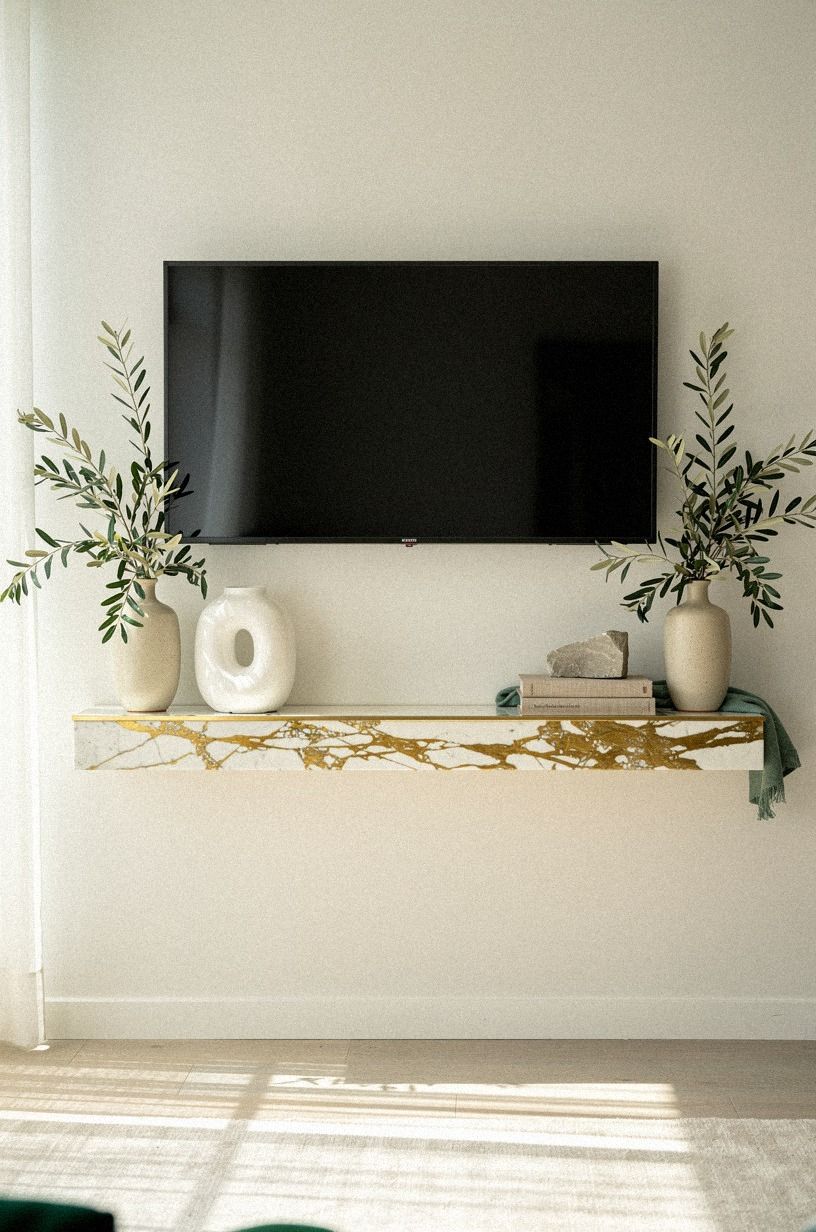 Soften the setup with trailing olive stems