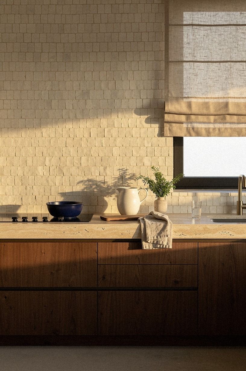 Warm the backsplash with handmade zellige tiles