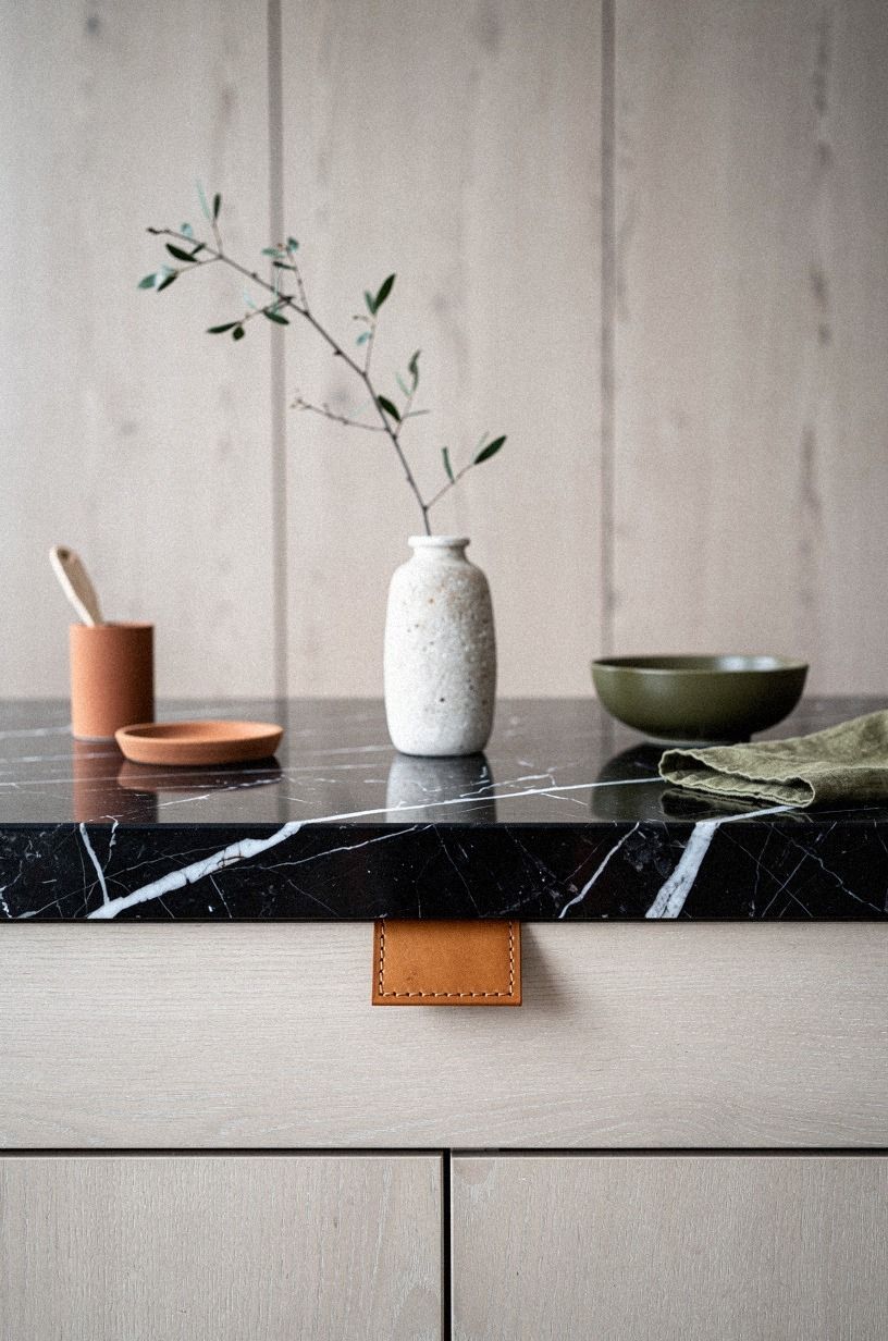 Style one quiet branch in a stone vase