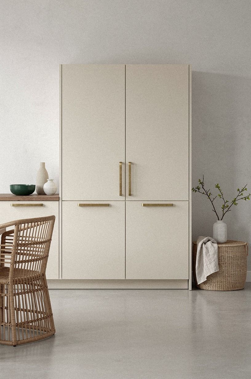 Hide appliances behind matching cabinet fronts