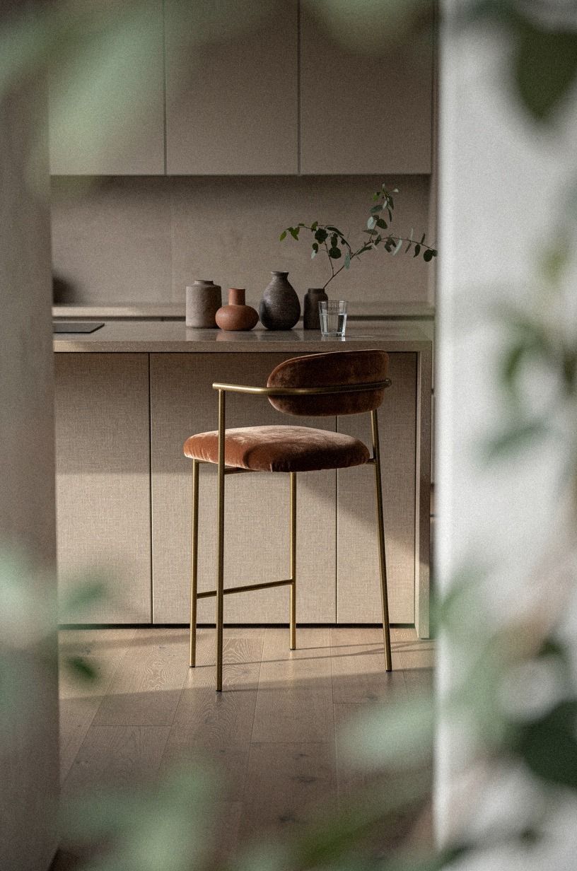 Ground the floor with wide matte planks