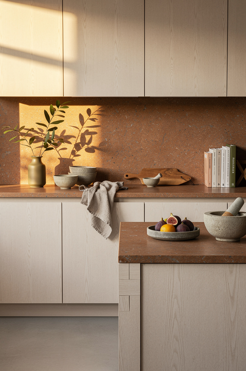Choose pale oak slab fronts