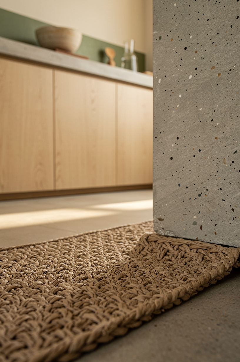 Ground the room with a clay runner